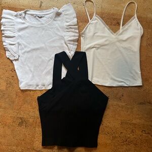 ZARA Crop Top Bundle (3 Pieces) – Size S/M